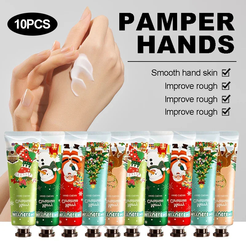 10-Piece Christmas Hand Cream Gift Set – All Skin Types