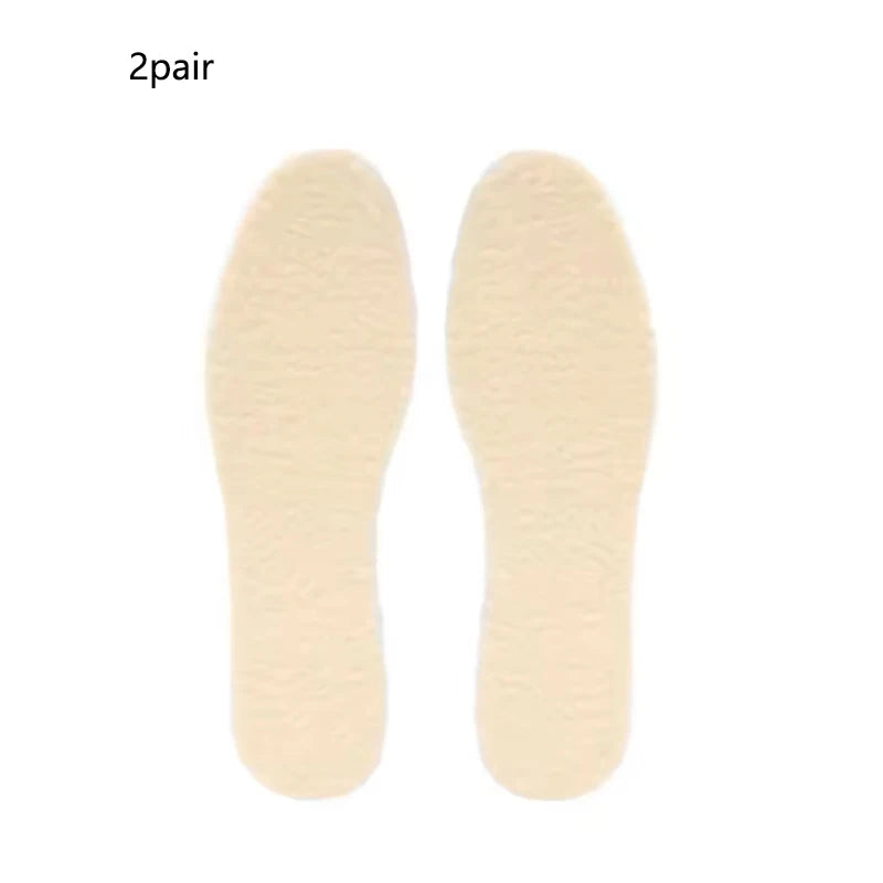 1/2/3/4Pair Adjustable Warm Insoles with Fleece and Thickened Lambskin Comfortable Cashmere and Cotton Insoles Snow Boots Peaceful Pleasures Health and Wellness 2 pair 35-36