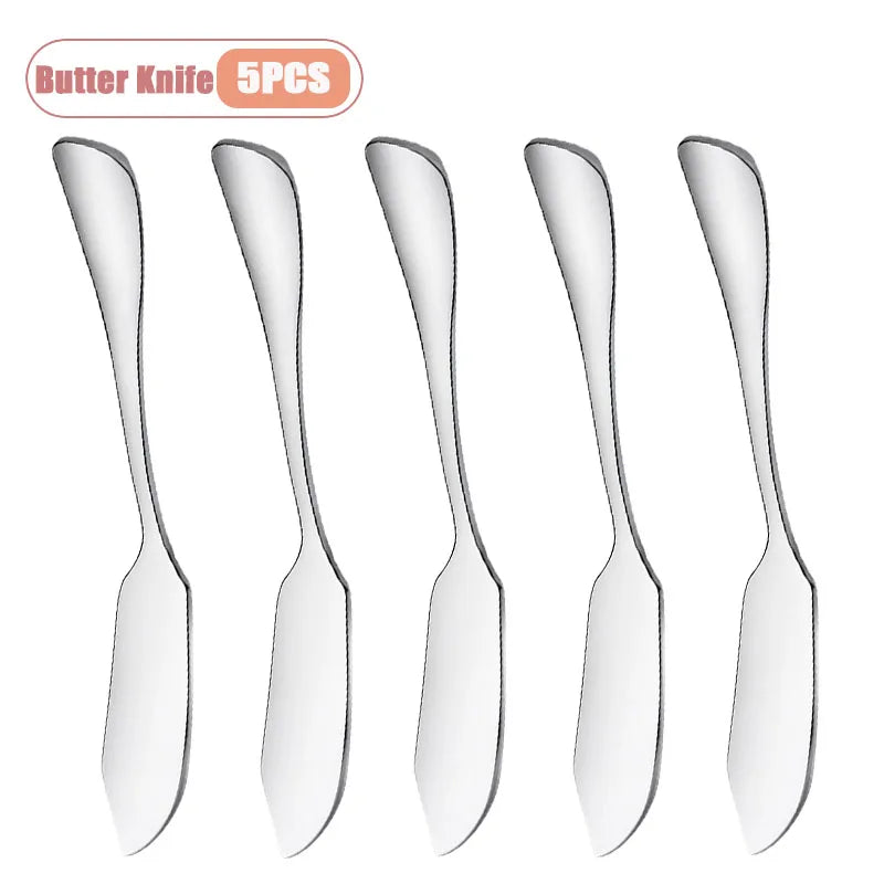 Stainless Steel Butter & Cheese Spreader Knife Set (1–10 Pcs)