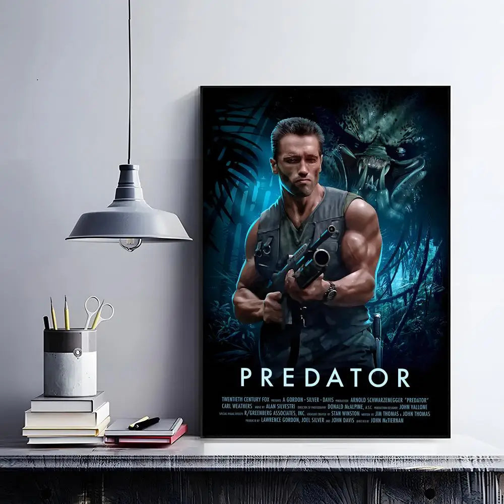 The Predator Movie Poster – HD Self-Adhesive Waterproof Wall Art Movie Wall Poster Peaceful Pleasures Health and Wellness