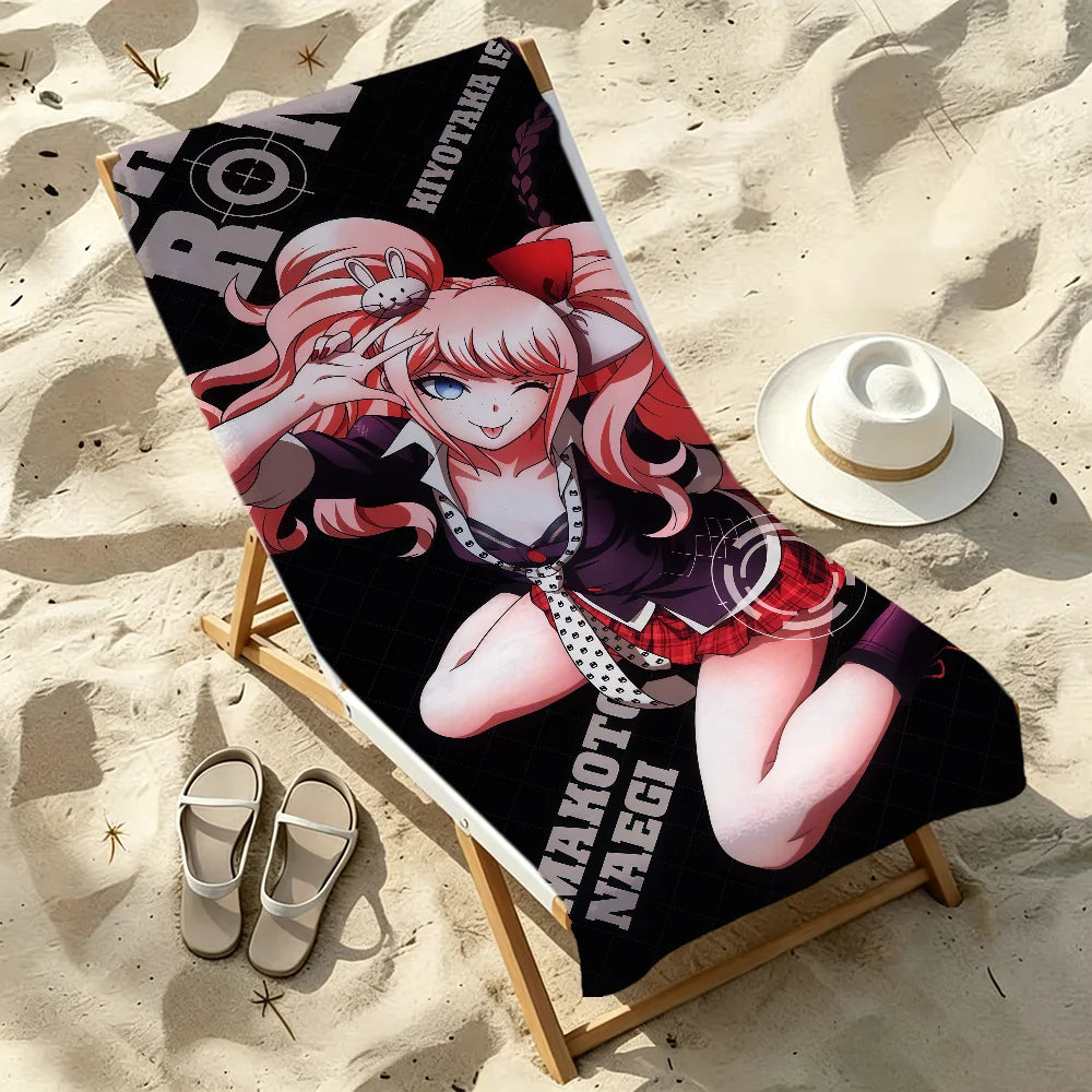 Danganronpa Anime Quick-Dry Beach Towel | Soft Microfiber Anime Beach Towel Peaceful Pleasures Health and Wellness