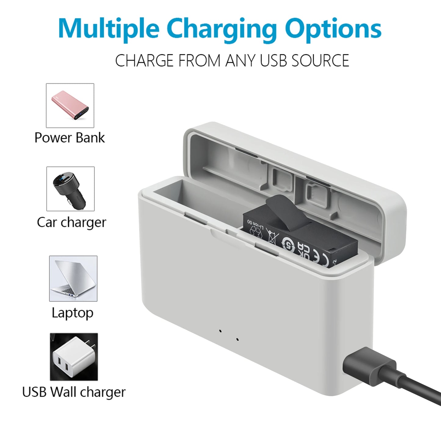 1 PCS Charger For Insta360 Ace Pro 2 Charger Sports Camera Accessories For Insta360 Ace Pro Battery Storage Case Peaceful Pleasures Health and Wellness Default Title