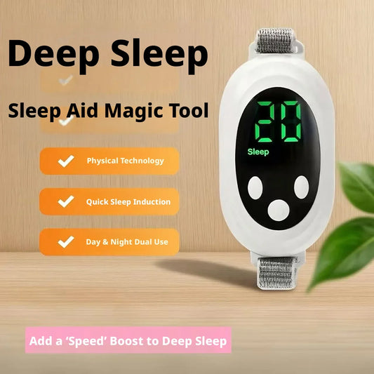 Handheld Sleep Aid Device Microcurrent Calming Sleep Helper Relieve Insomnia Anxiety Fast Deep Sleep Adjustable Instrument Peaceful Pleasures Health and Wellness