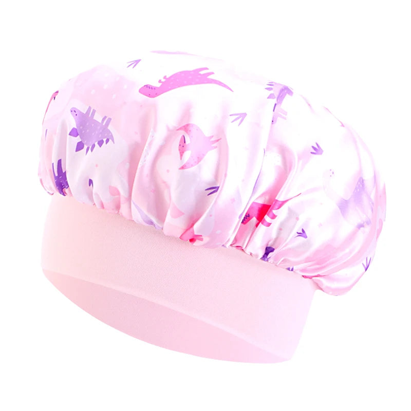 Kids Dinosaur Satin Bonnet | Silky Sleep Cap for Toddlers