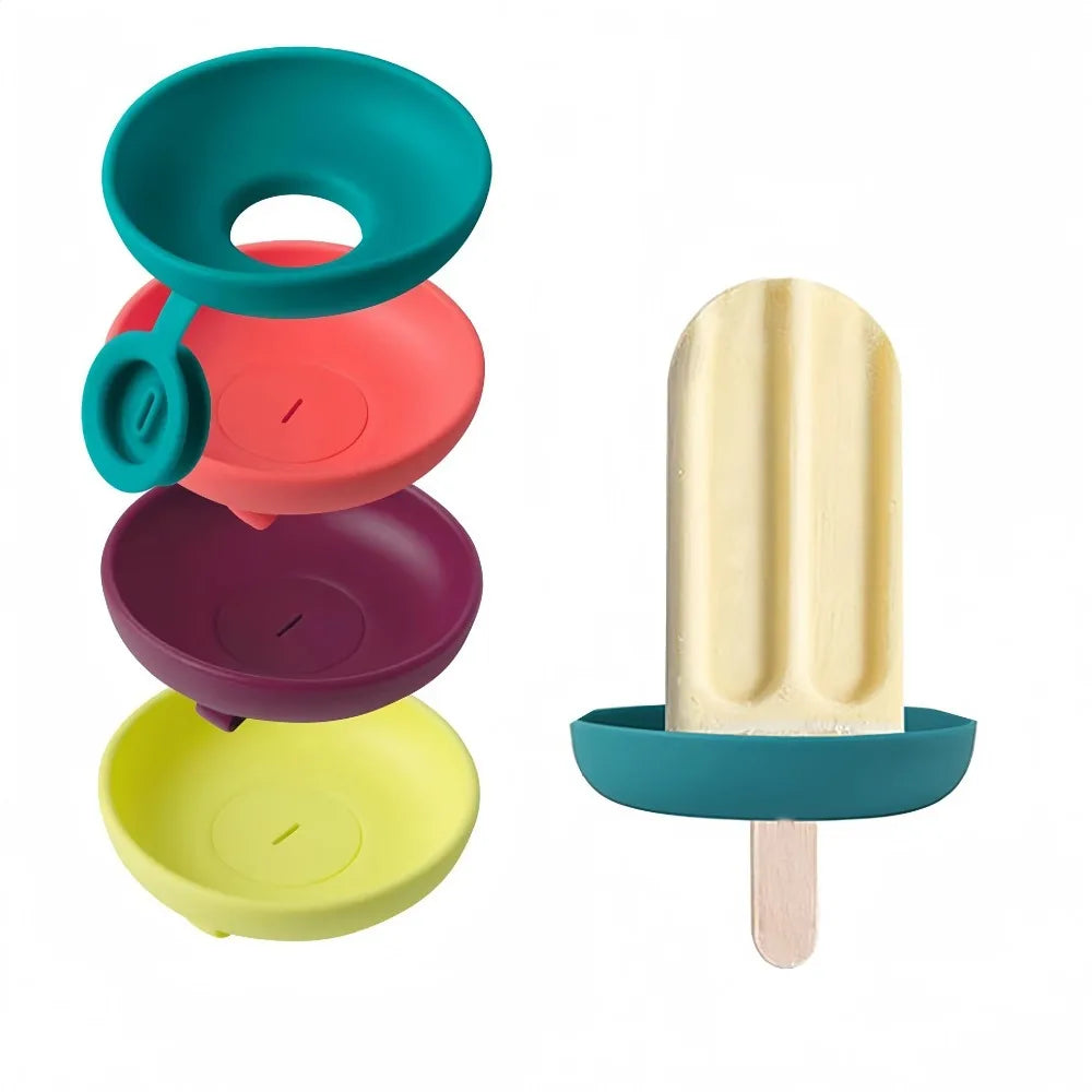 Silicone Drip - Proof Popsicle Holder Reusable Anti-Drip Ice Cream Holder Portable Popsicle Protector for Kids Protect Clothes Peaceful Pleasures Health and Wellness
