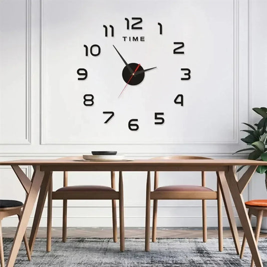 Acrylic Mirror Wall Clock – Floral DIY Home Décor, 40cm Decorative Wall Clock Peaceful Pleasures Health and Wellness