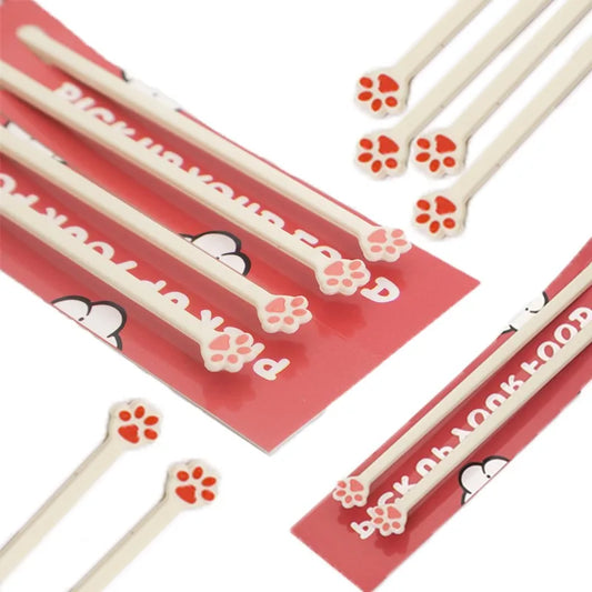 Cat Paw Chopsticks for Kids Beginners, Baby Eating Helper Training Chopsticks with Non-Slip Tips, Home Kitchen Sushi Chopstick Peaceful Pleasures Health and Wellness