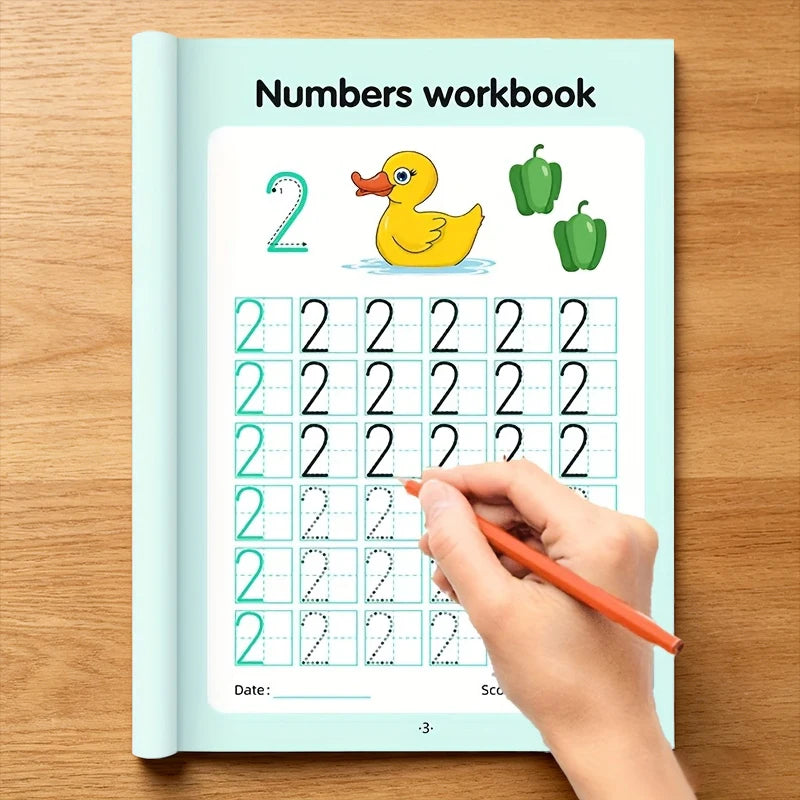 Children's Dot Matrix Writing Practice Book Numbers 0-100 Tracing
