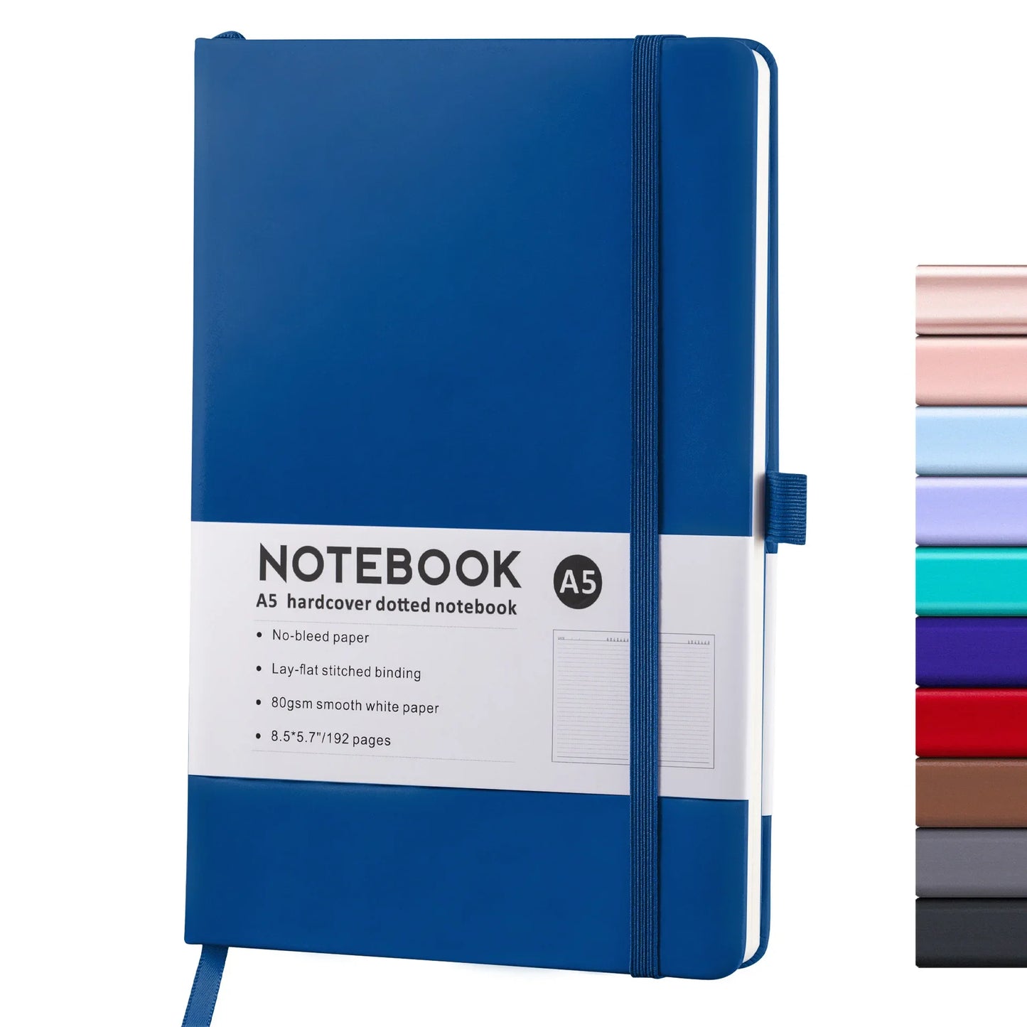 Hardcover A5 A6 Notebook Elastic Band PU Leather Journal Office
