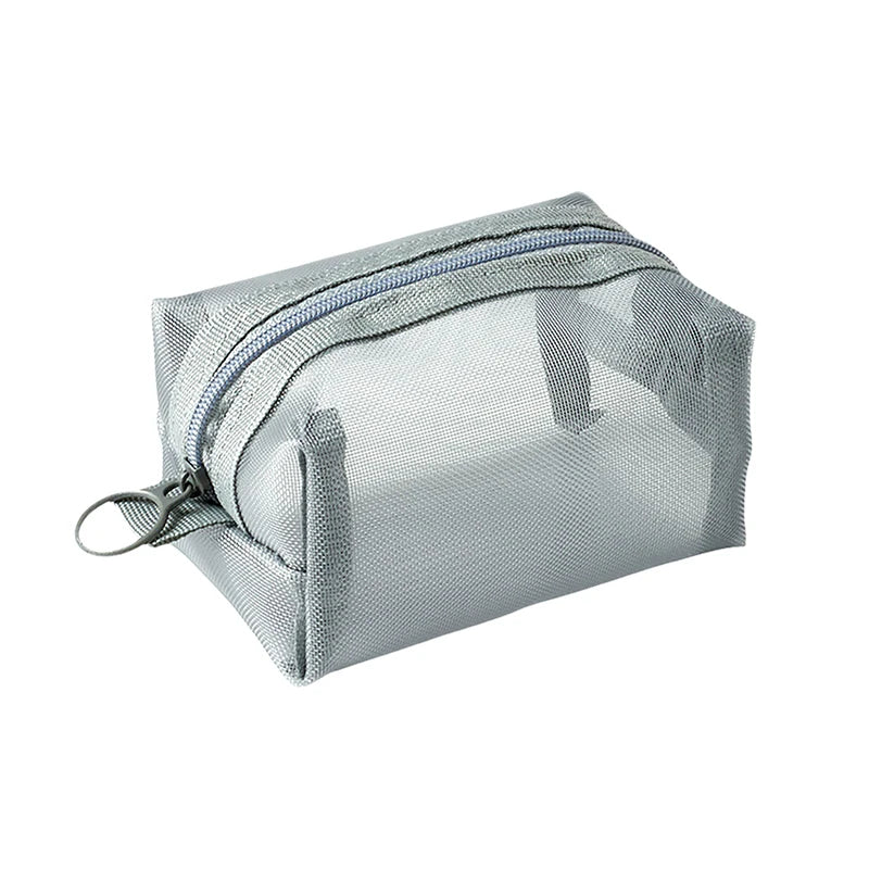 Breathable Mesh Zipper Pouch | Mini Travel & Makeup Bag