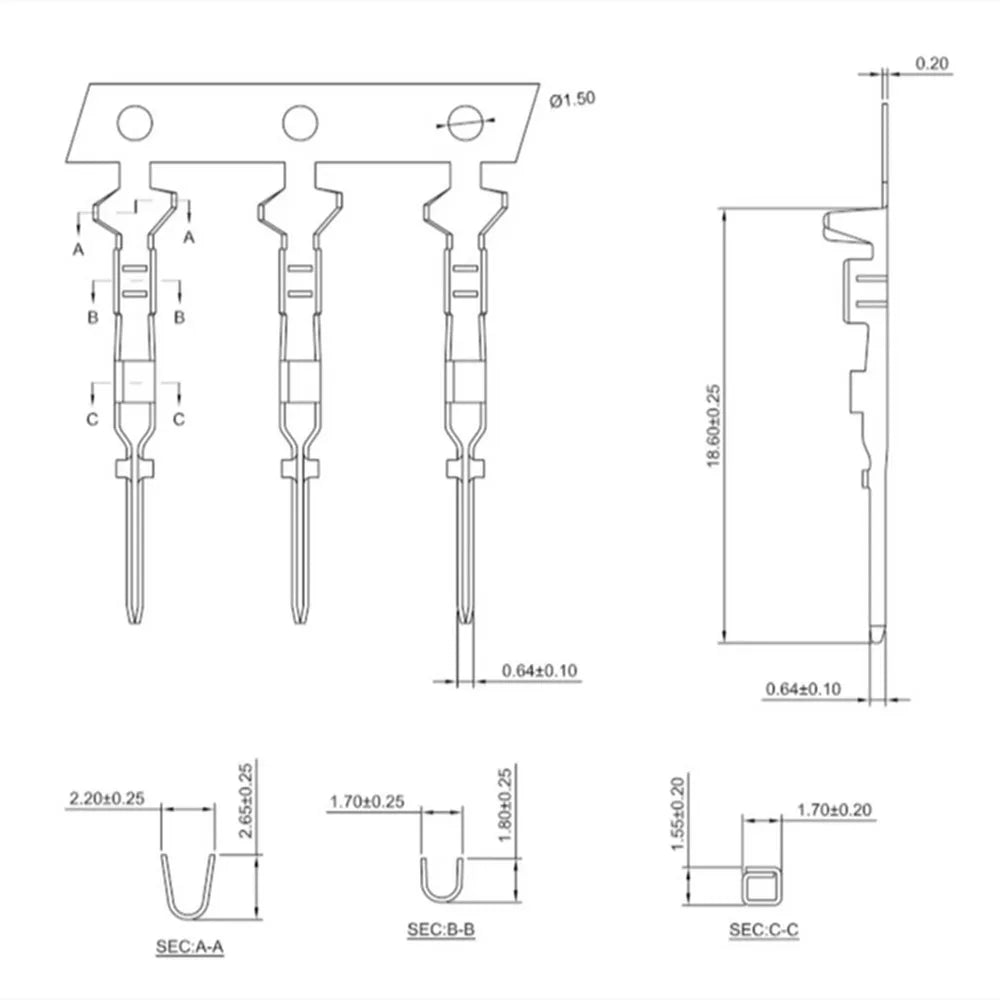 100PCS Dupont 2.54mm Jumper Wire Cable Pin Connector Terminal Female Male Pin Connector for Housing Jumper Peaceful Pleasures Health and Wellness