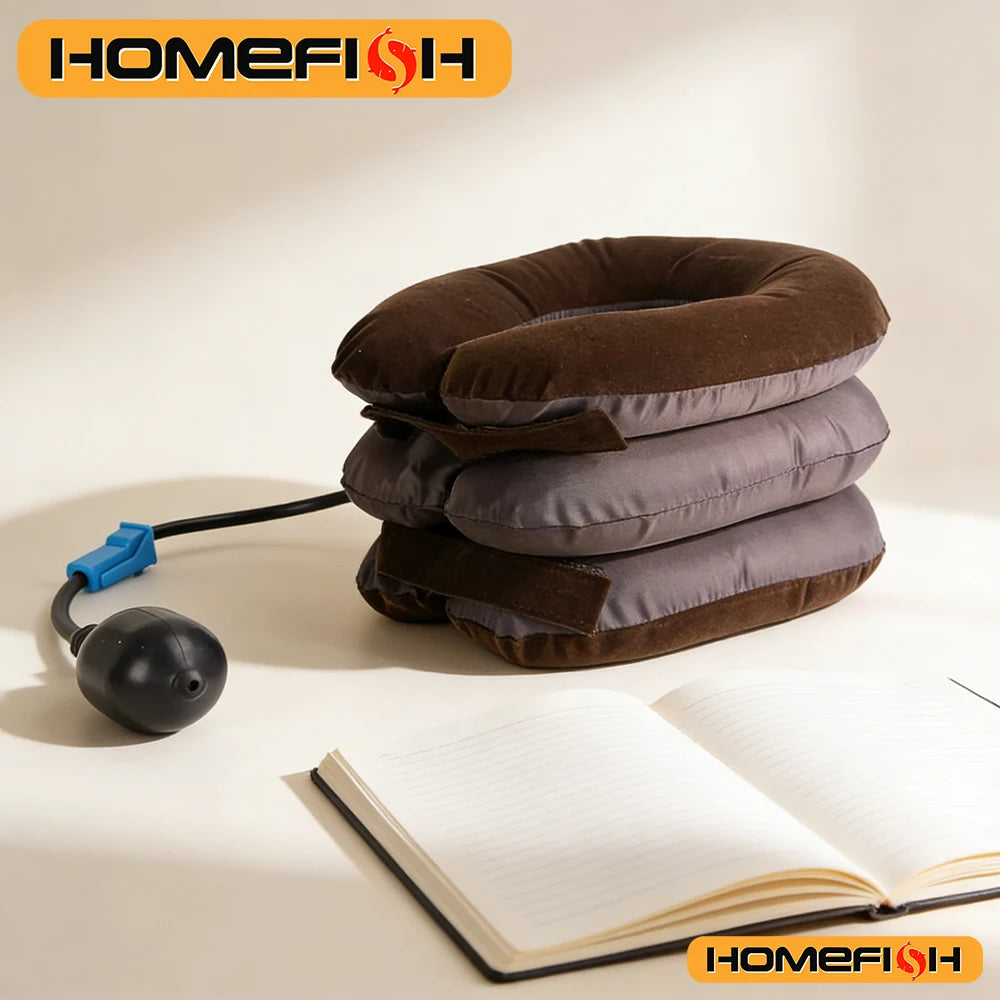 Inflatable Neck Stretcher Cervical Traction Device – Neck Brace Support for Home & Office Use Peaceful Pleasures Health and Wellness