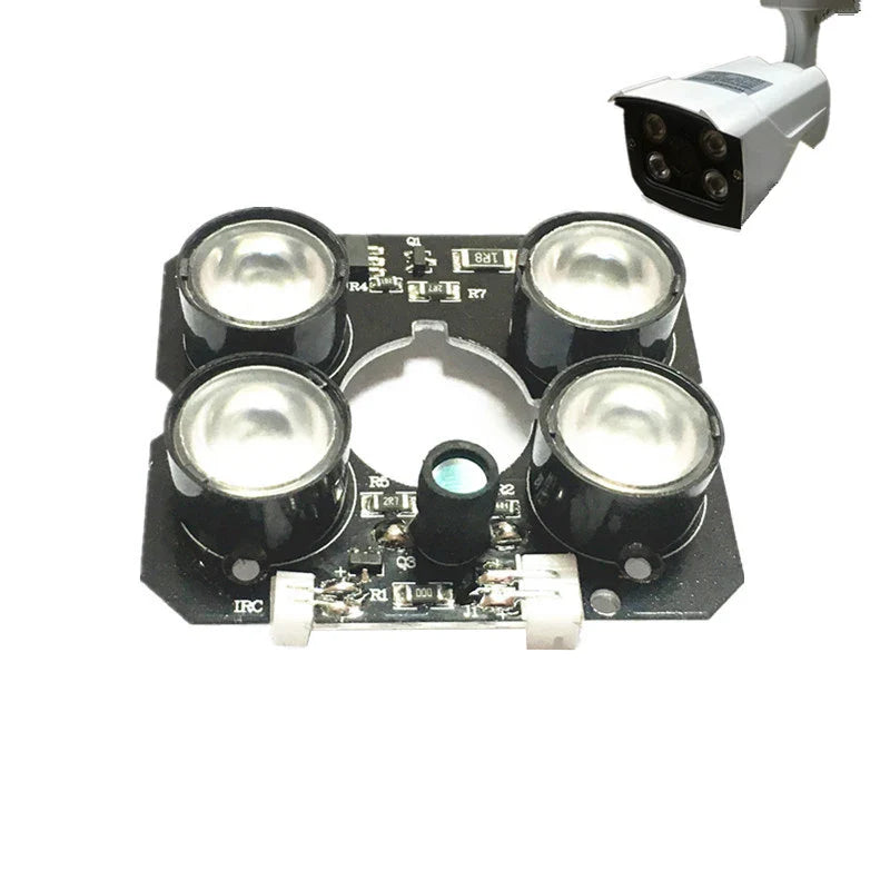 4-LED 850nm IR Illuminator Board – 90° CCTV Night Vision