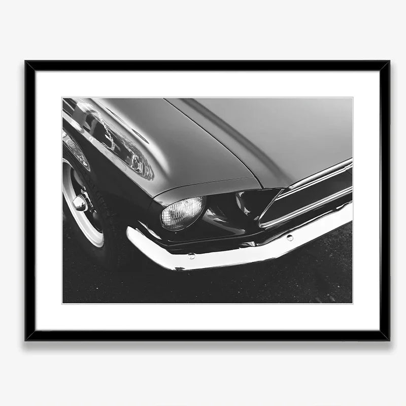 Black and White Ford Mustang Classic Luxury Car Poster Canvas Painting Print Wall Art Picture for Living Room Shopstore Decor Peaceful Pleasures Health and Wellness