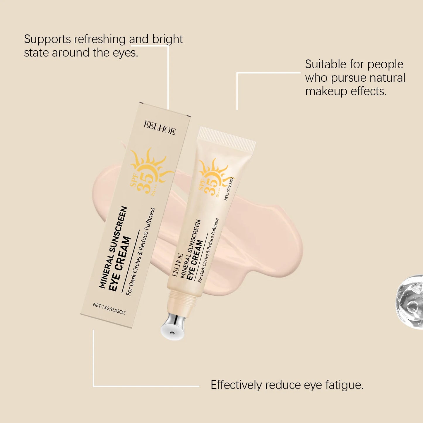 Eelhoe SPF 35 Eye Cream | Hydrating Concealer & Sun Protection