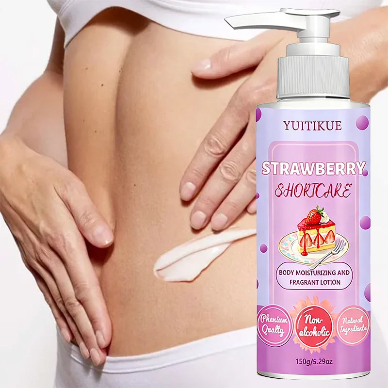 YUITIKUE Strawberry Body Lotion – Hydrating & Moisturizing Cream Body Lotion Cream Peaceful Pleasures Health and Wellness