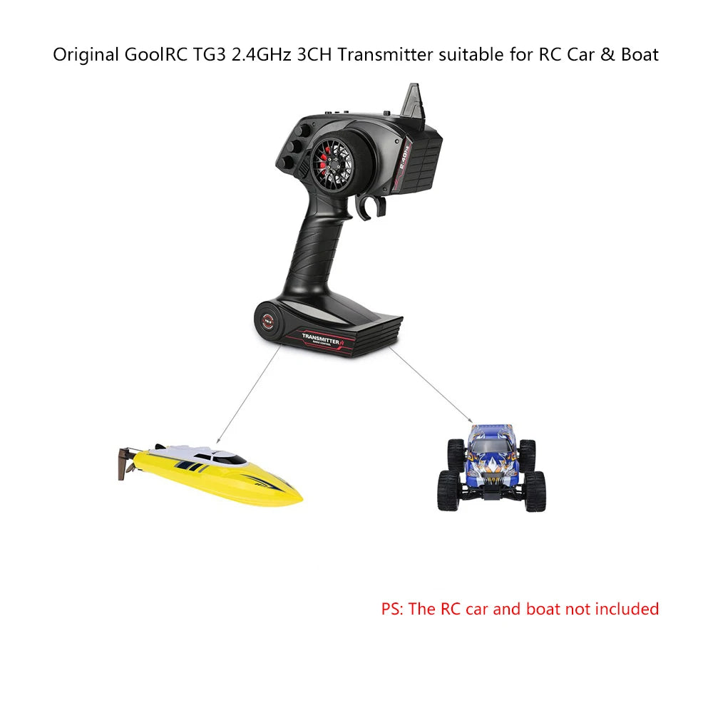 GoolRC TG3 2.4GHz 3CH RC Transmitter & Receiver for Car Boat