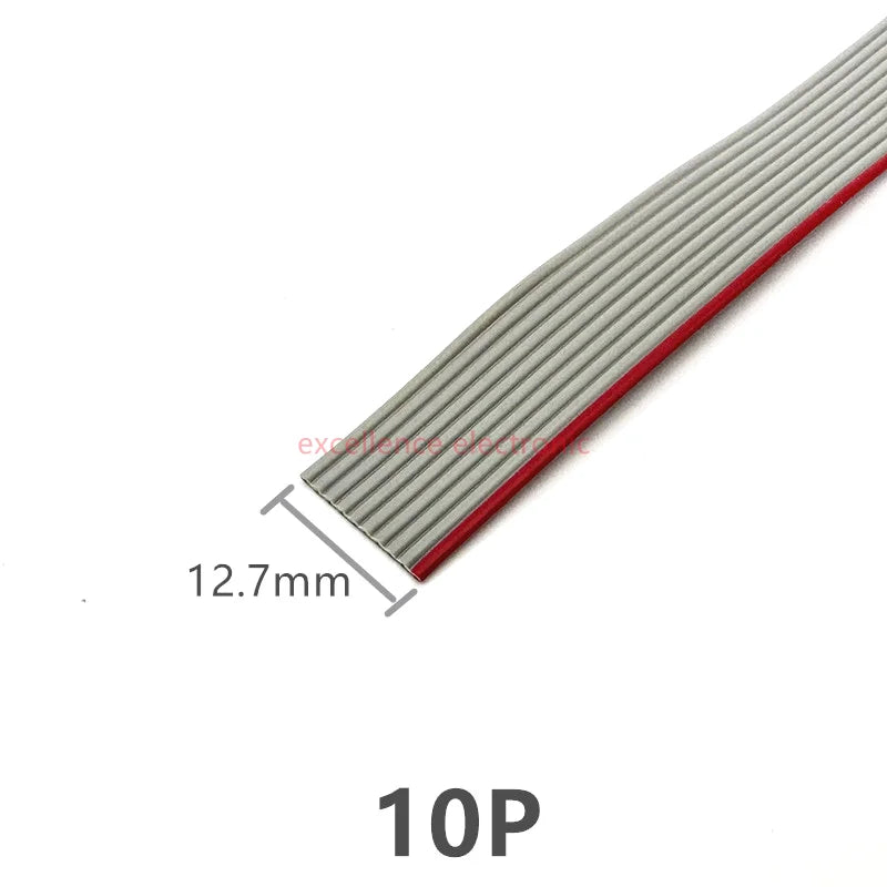 1/2/5/10Meter 6P/8/10/14/16/20/26/30/34/40/50/60 Pin 1.27mm Pitch Gray Flat Ribbon Cable 28 AWG Wire For 2.54mm FC IDC Connector Peaceful Pleasures Health and Wellness 10P 10Meter