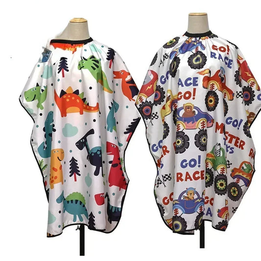 Kids Cartoon Haircut Hairdresser Cape Professional Hair-Cut Salon Barber Wrap Waterproof Cutting Gown Hair Care Styling Supplies Peaceful Pleasures Health and Wellness