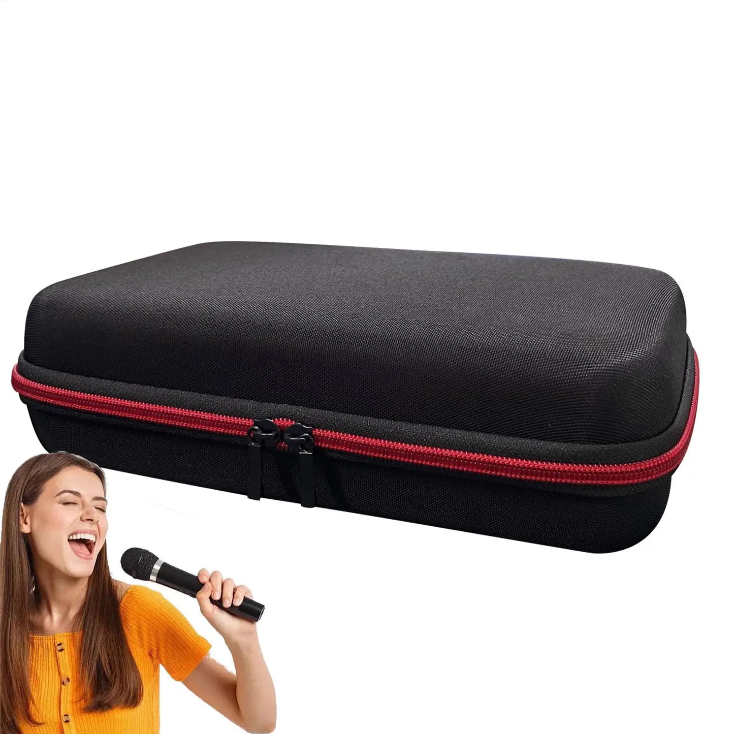 Waterproof Hard EVA Microphone Case | Double Zipper Carry Bag
