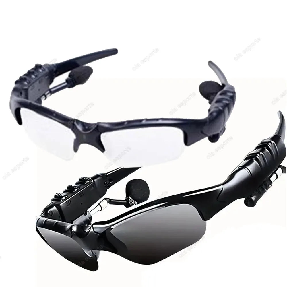 Smart Glasses Stereo Earphones Wireless Headset with Mic Glasses Sunglasses for Driving Cycling Sports Noise Reduction Headphon Peaceful Pleasures Health and Wellness 1Bk1Wh