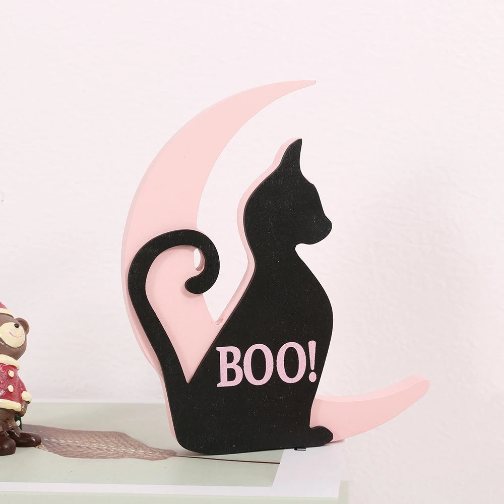 Halloween Decorations Ghost Black Cat Witch Themed Ornaments