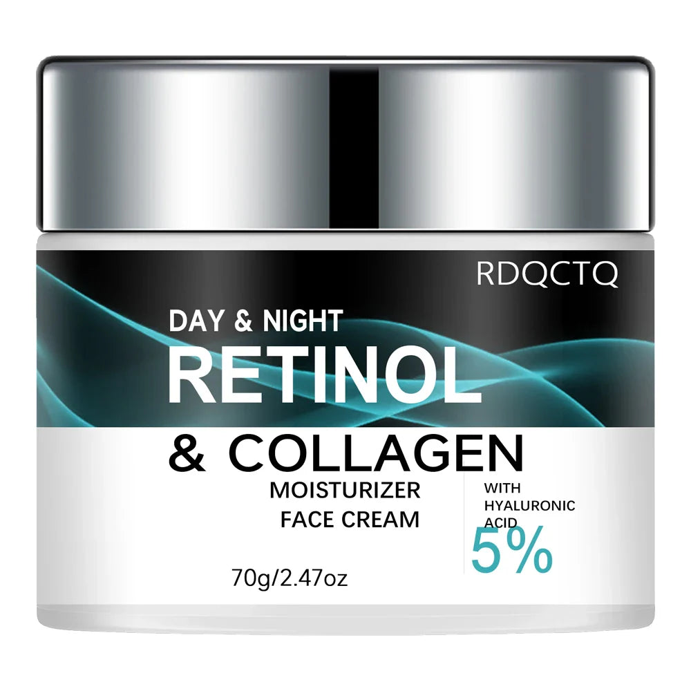 Retinol Cream & Hyaluronic Acid Serum Set – Day & Night Care