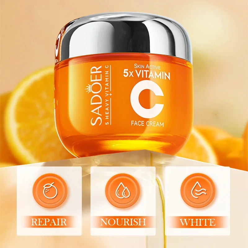 SADOER Vitamin C Face Cream – Brightening Firming Moisturizer
