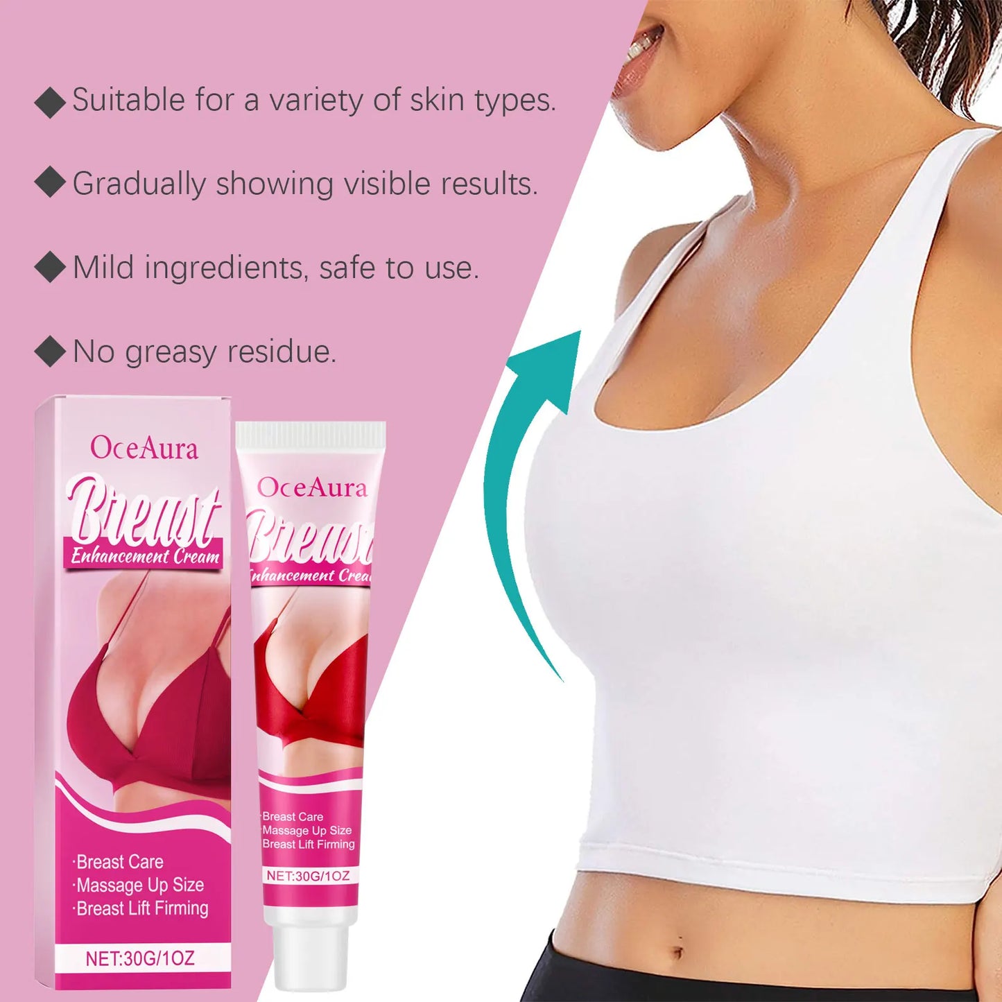 OceAura Breast Firming Lifting Lotion – Nourishing Cream 30g