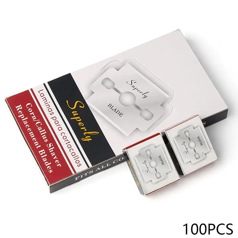 100pcs Steel Pedicure Blades for Skin Removal Peaceful Pleasures Health and Wellness