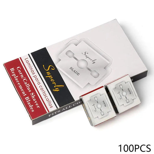 100pcs Steel Pedicure Blades for Skin Removal Peaceful Pleasures Health and Wellness