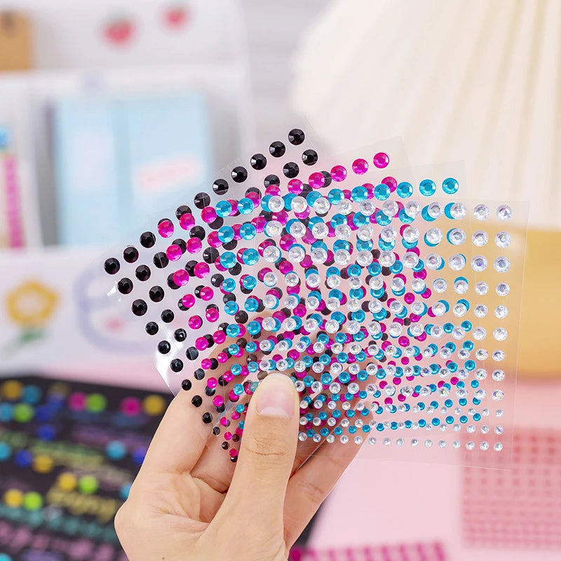 165-Piece Crystal Rhinestone Gem Stickers – Self-Adhesive DIY