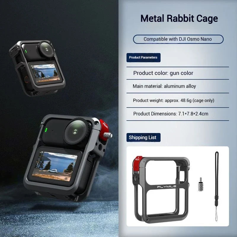 DJI Osmo Nano Aluminum Cage | Cold Shoe & Quick Release