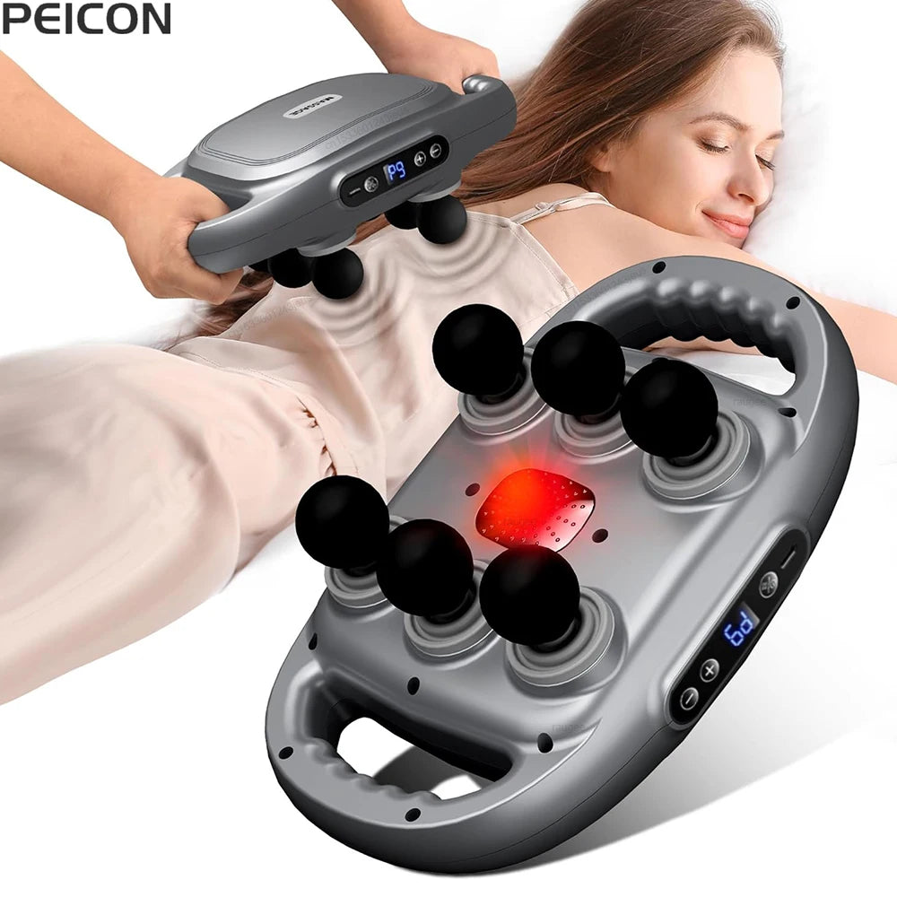 Fascia Massage Gun High Frequency Muscle Massager Gun Body Back Waist Shoulder Massage Machine 16 Heads Professional Fascia Gun Peaceful Pleasures Health and Wellness