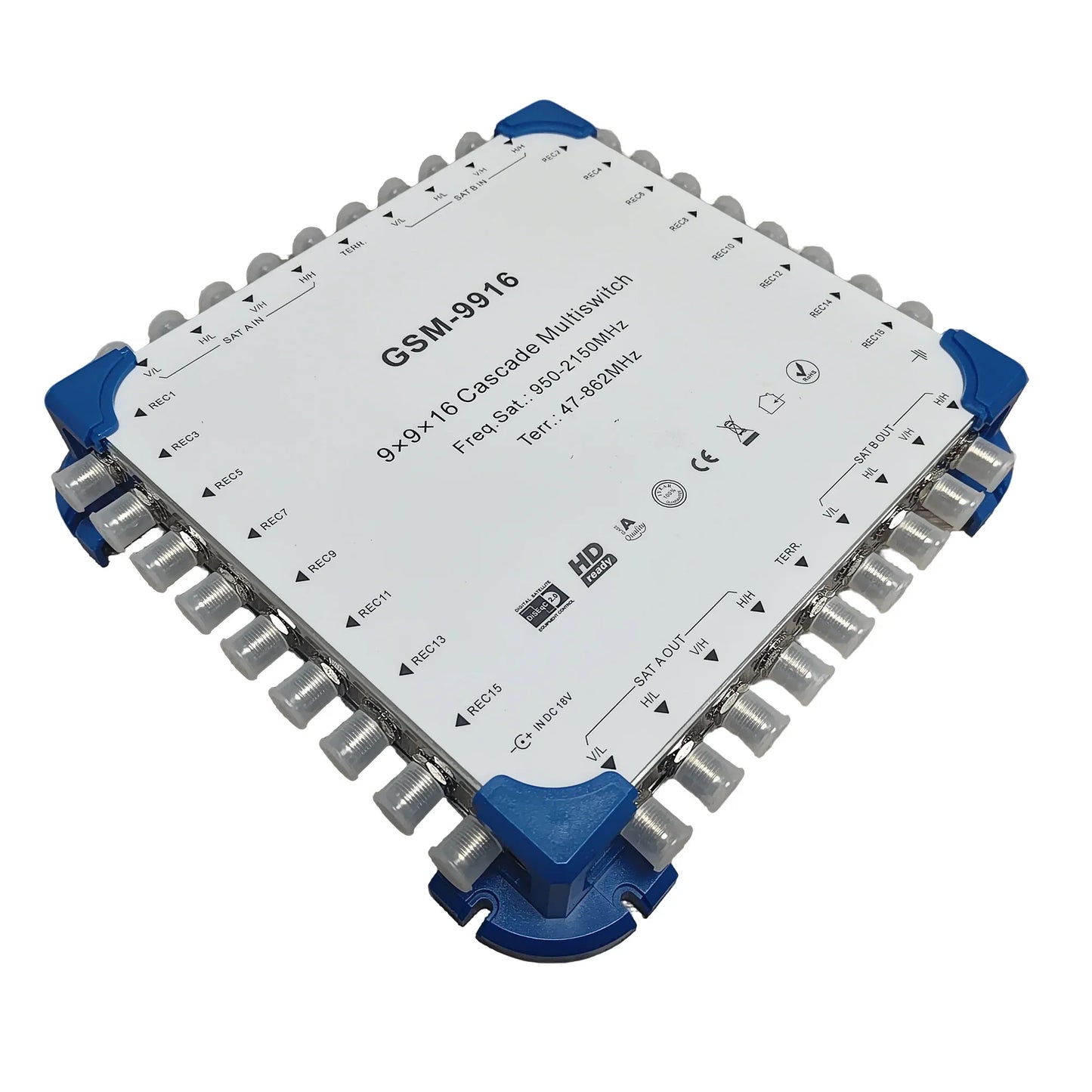 Satellite Multi-Switch 5/9-in 16-out DiSEqC 13V 18V 22K Distributor