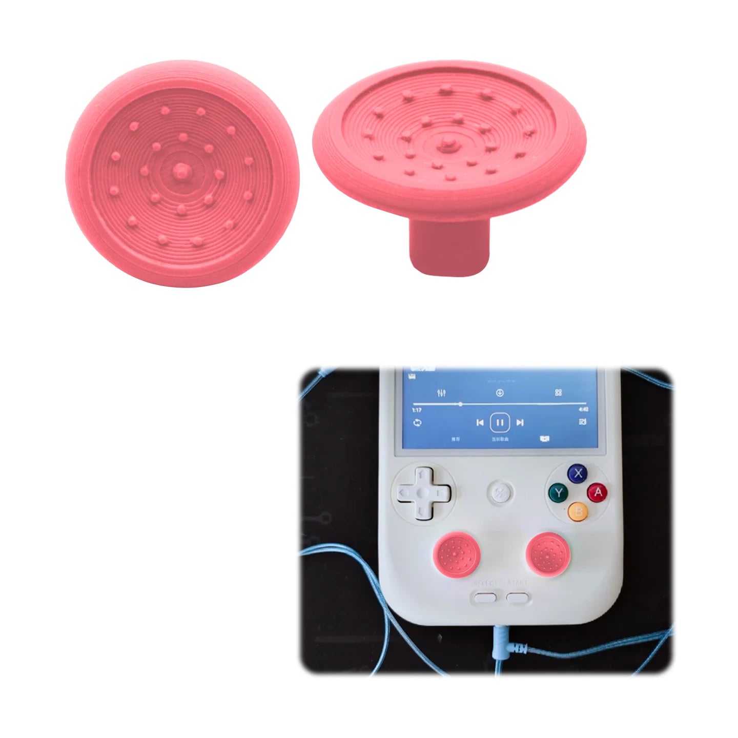 Joystick Cap Replacement Parts For ANBERNIC RG406V/ RG406H/RG476H/RG477M Gaming Console Anti-Loosening Reinforced And Stable Peaceful Pleasures Health and Wellness Pink