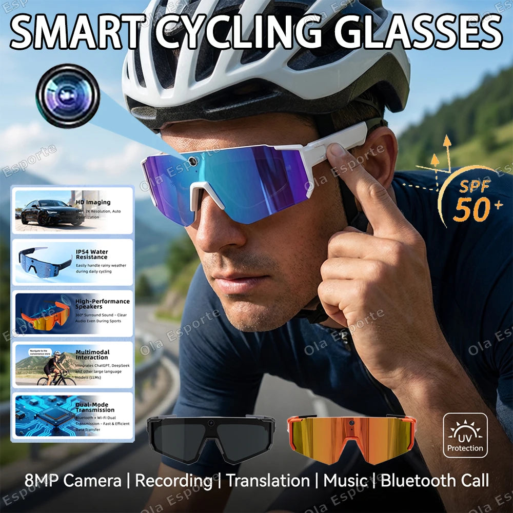 4K AI Smart Glasses | HD Camera, BT Calls & Translation