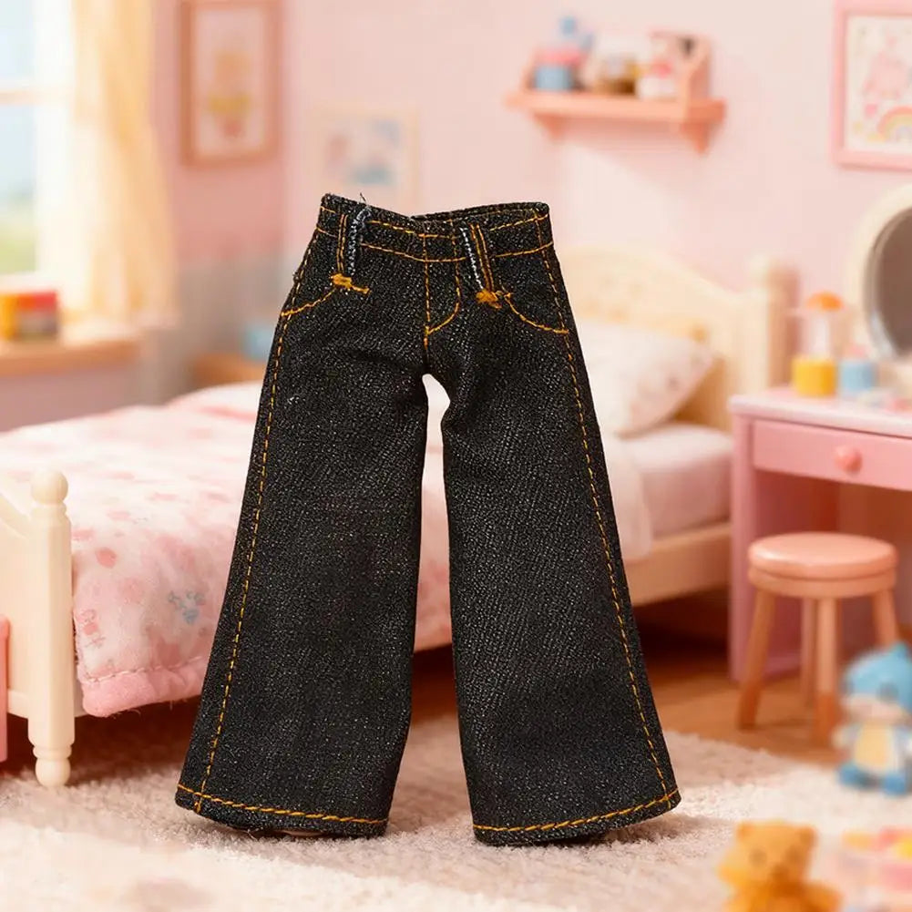 Babydoll Jeans Retro Loose Wide-leg Pants Fashion Cool Doll Clothes