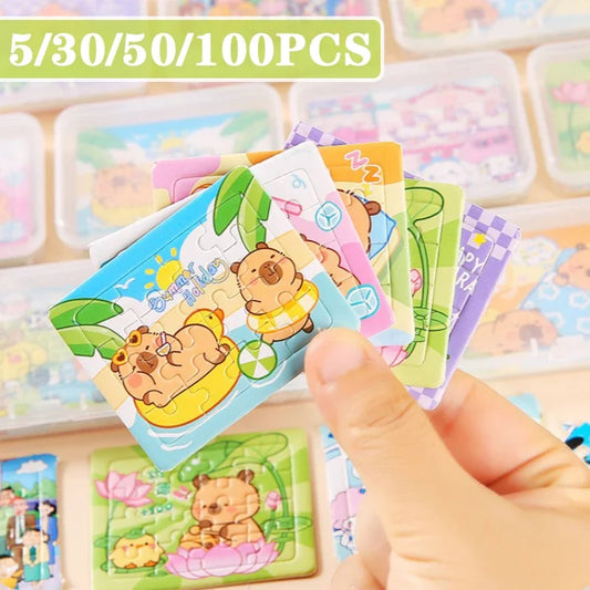Capybara Jigsaw Puzzles for Kids – Educational 5-Piece Toy Kids Jigsaw Puzzle Peaceful Pleasures Health and Wellness