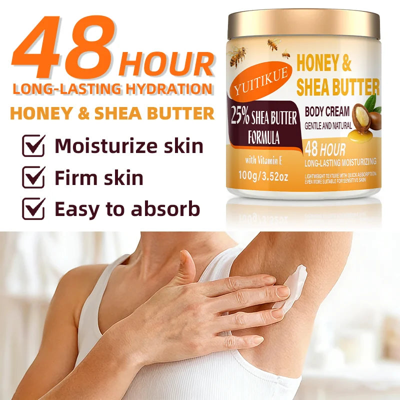 Quick-Absorbing Honey Shea Butter Body Cream | Gentle Long-Lasting Moisturizer for Sensitive Skin Peaceful Pleasures Health and Wellness