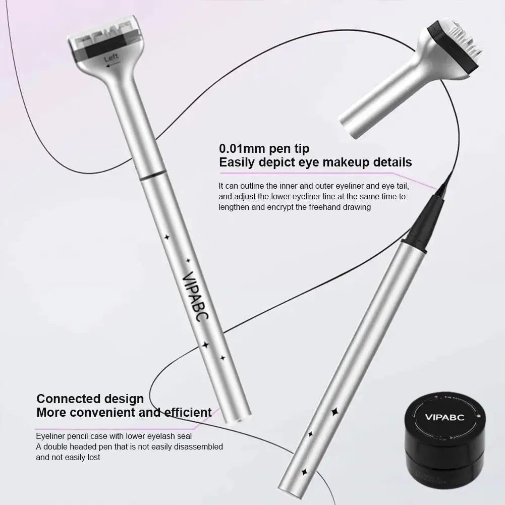 1 Set Eyelash Seal DIY Lower Lash Extension Stamps For Beginner Convenient Natural Simulation Mascara Stick Silicone Makeup Tool Peaceful Pleasures Health and Wellness