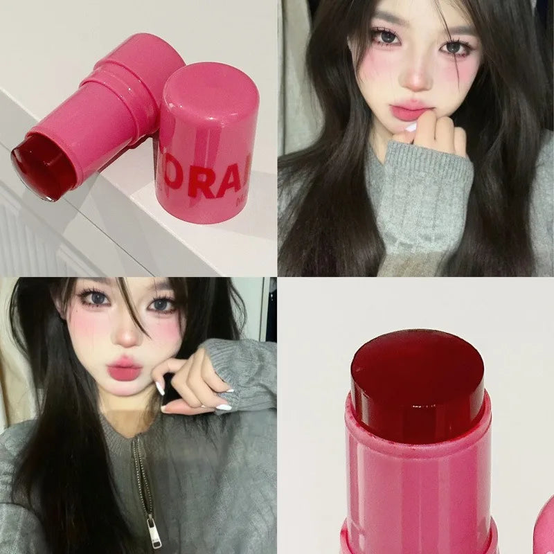 Strawberry Jelly Blush Stick – Dual-Use Lip & Cheek Matte Tint