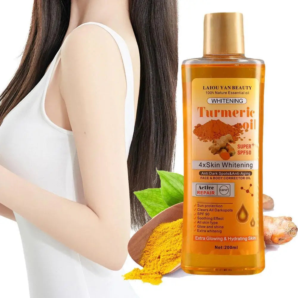 Turmeric & Ginger Face Serum Oil – 200ml Deep Hydration & Pigmentation Corrector Peaceful Pleasures Health and Wellness