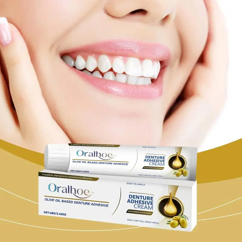 ORALHOE Denture Adhesive Cream – Zinc-Free, 68g Firm Hold