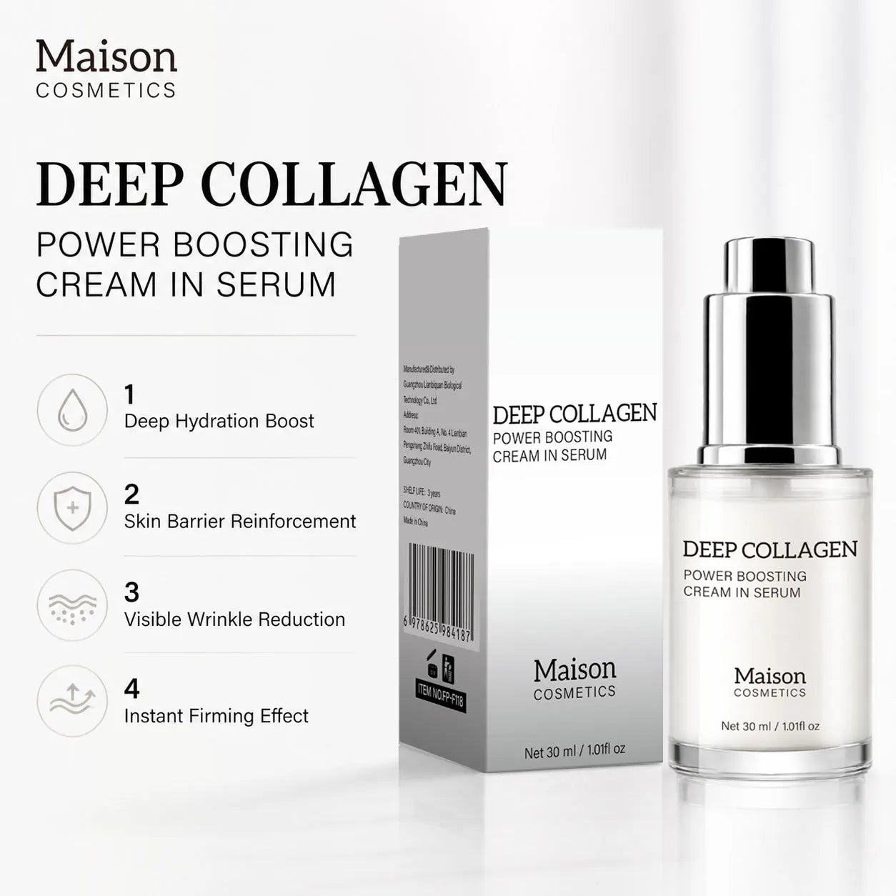 Collagen Essence Serum High Concentration Deep Nourish Moisturizing Repair Skin Elasticity Glow Intensive Hydrate Peaceful Pleasures Health and Wellness