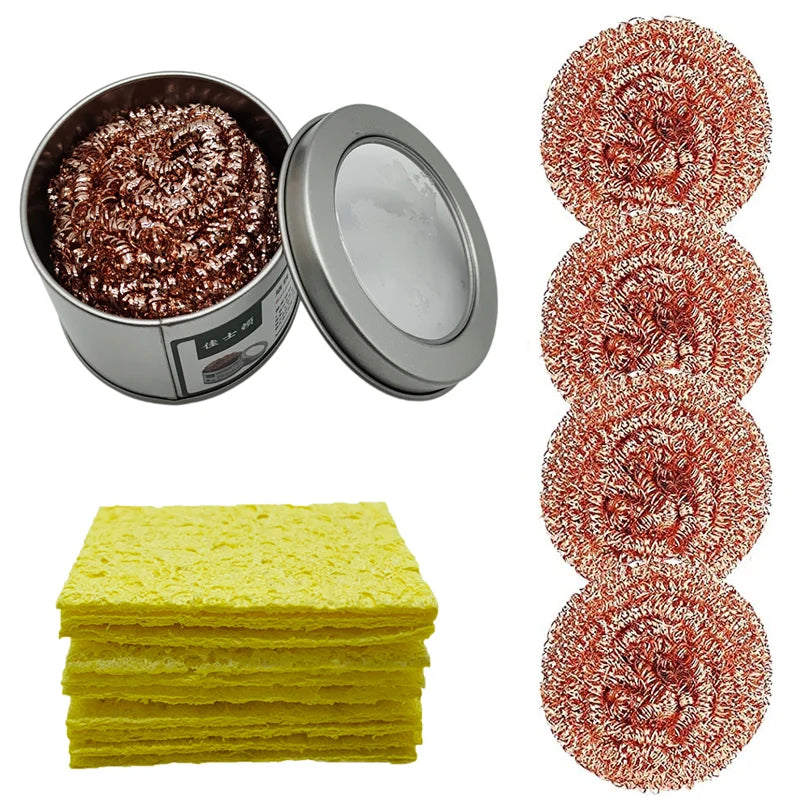 Cleaning Ball Desoldering Soldering Iron Mesh Filter Cleaning Nozzle Tip Copper Wire Cleaner Ball Metal Dross Box Clean Ball Peaceful Pleasures Health and Wellness