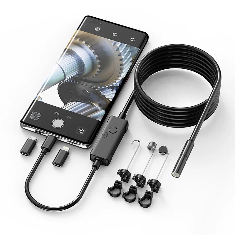 Mobile Phone Directly Connected Camera Hd 2 Million Industrial Endoscope Hard Wired Waterproof Endoscope Peaceful Pleasures Health and Wellness 2