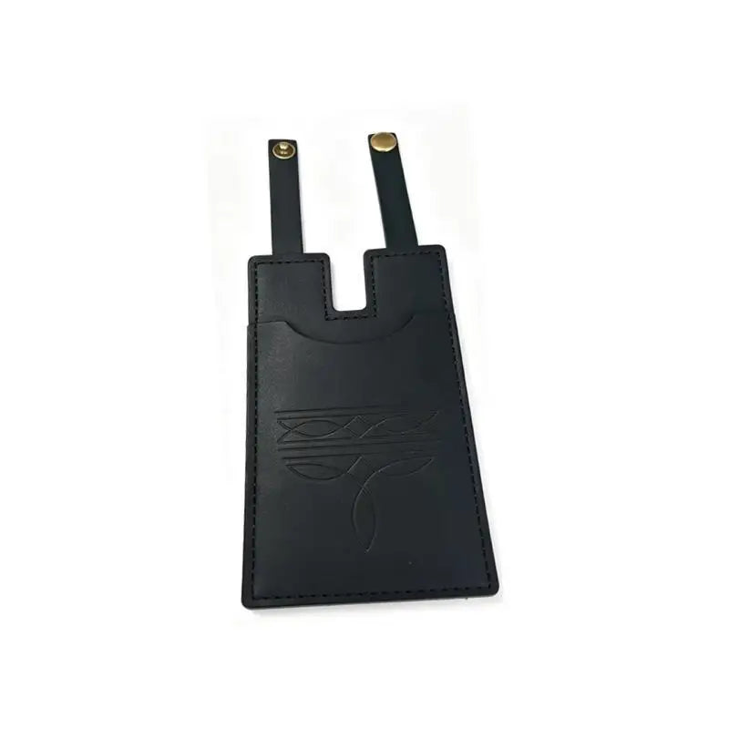 PU Leather ID Card Holder – Embossed Snap Closure Travel Tag