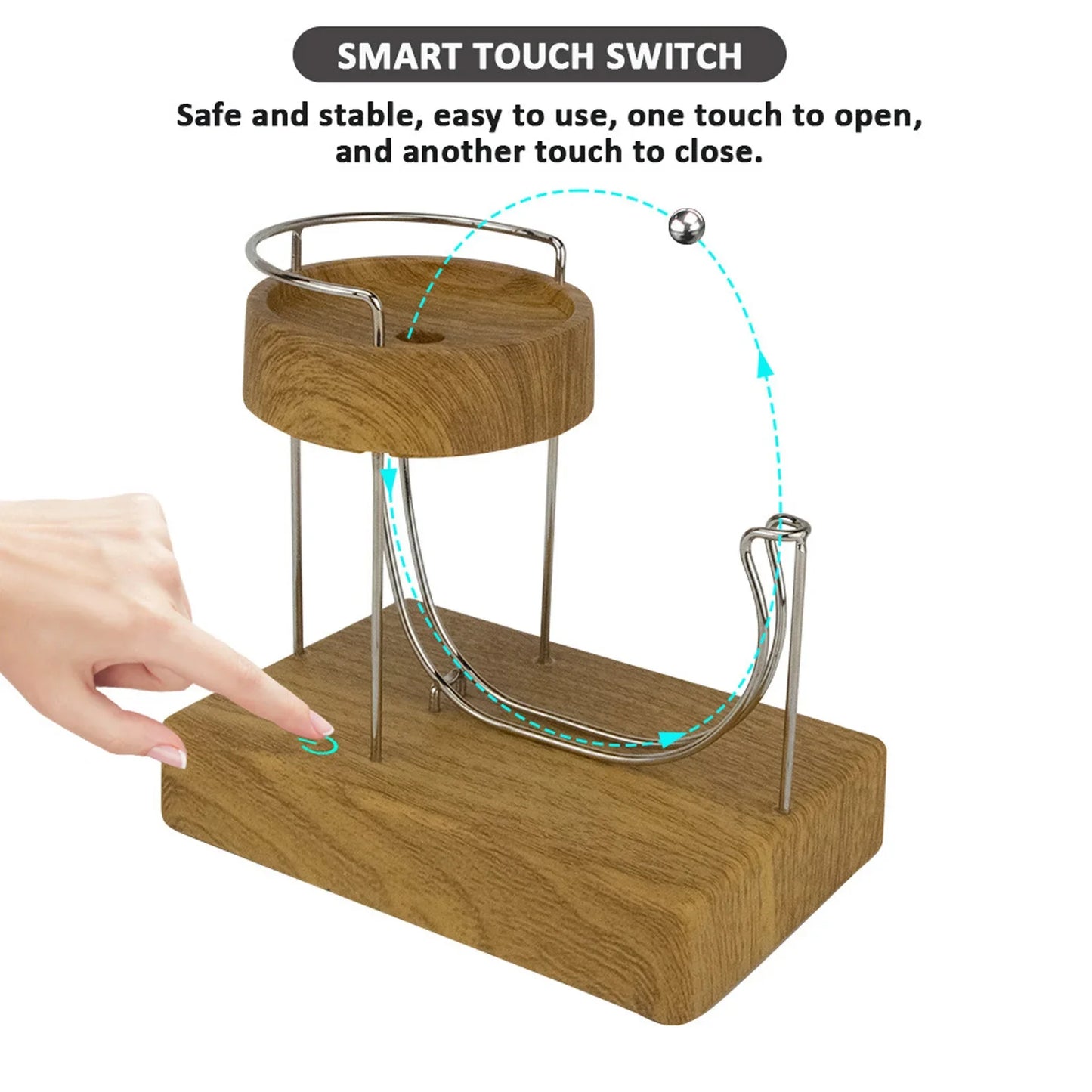 Perpetual Motion Machine Desk Toy Educational Touch Switch Low Noise