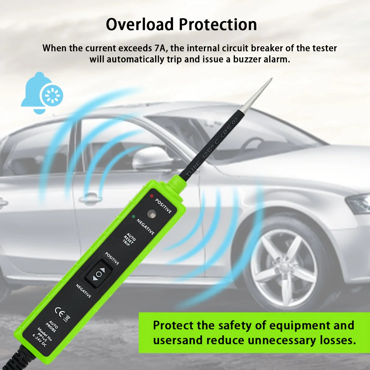 Multifunctional Automotive Circuit Tester with Led Display and Buzzer Alarm - Made of Durable Abs Material, No Batteries Required, Suitable for Cars, Trucks, Motorcycles, Rvs, Boats - Designed for Professional Electricians an Peaceful Pleasures Health and Wellness